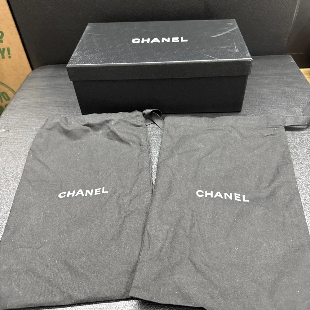 Chanel Authentic Empty Black Shoes Box  And 2 Bag Gift Box 12